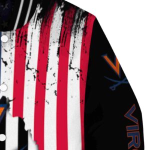 virginia cavaliers patriotic theme black jacket premium grade jacketwow