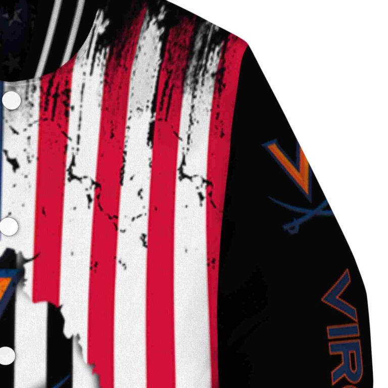 virginia cavaliers patriotic theme black jacket premium grade jacketwow