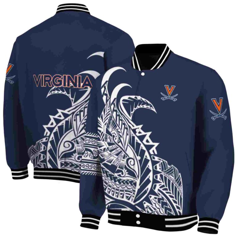 virginia cavaliers tribal art blue white black jacket fashion forward jacketwow