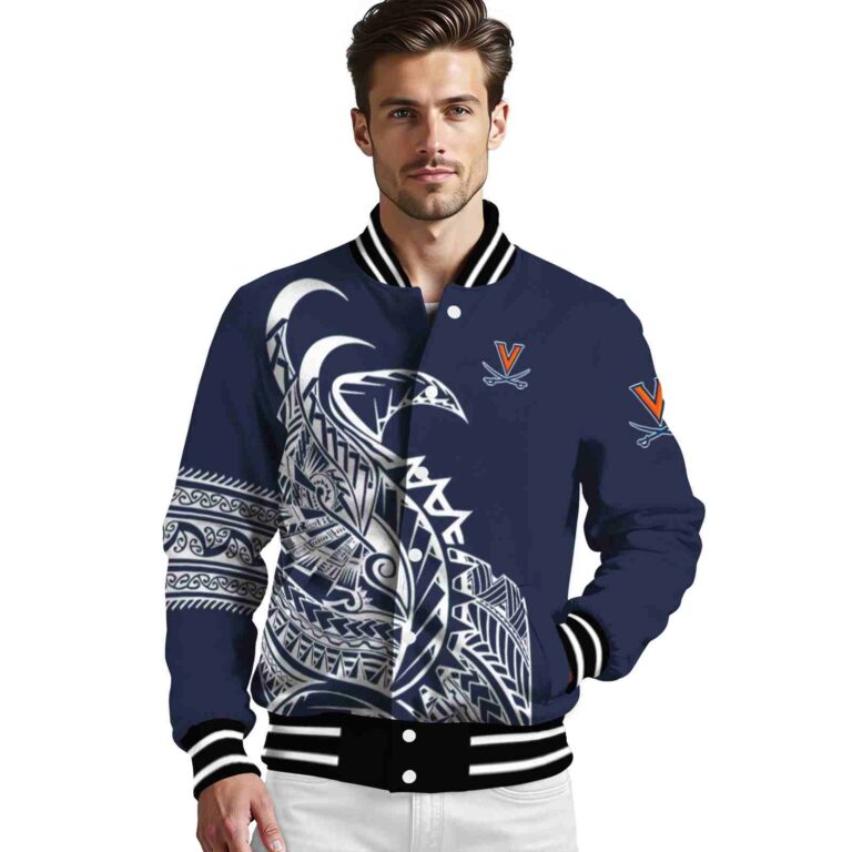 virginia cavaliers tribal art blue white black jacket high quality jacketwow