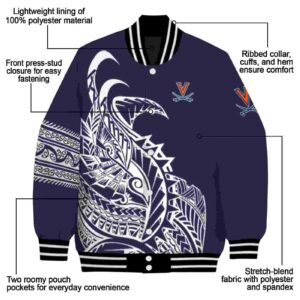 virginia cavaliers tribal art blue white black jacket new arrival jacketwow