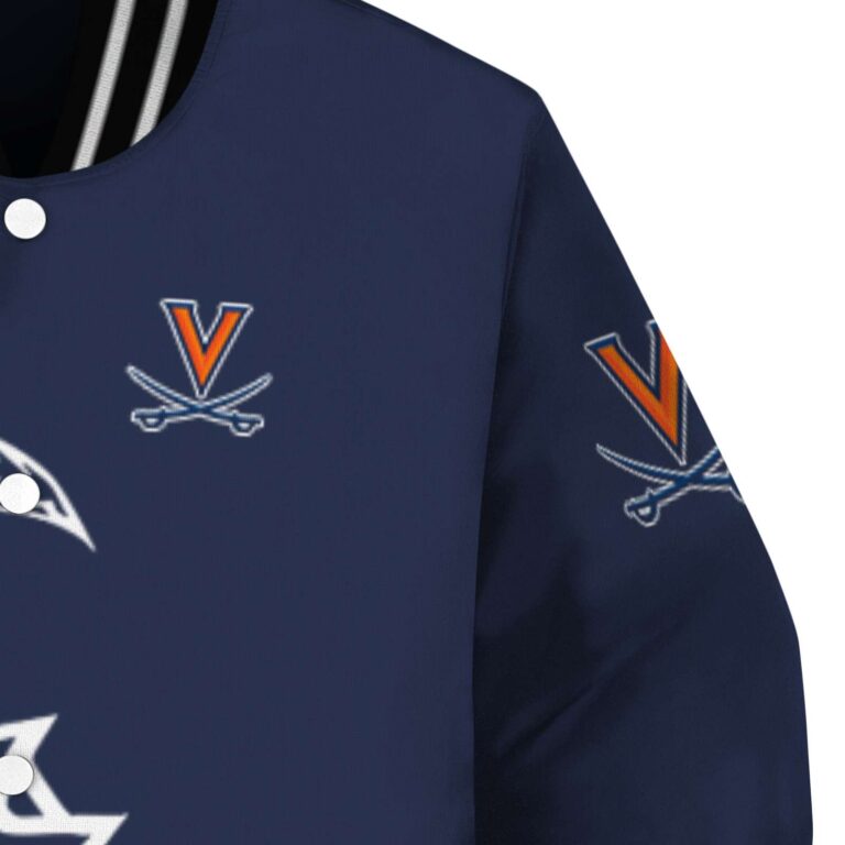 virginia cavaliers tribal art blue white black jacket premium grade jacketwow