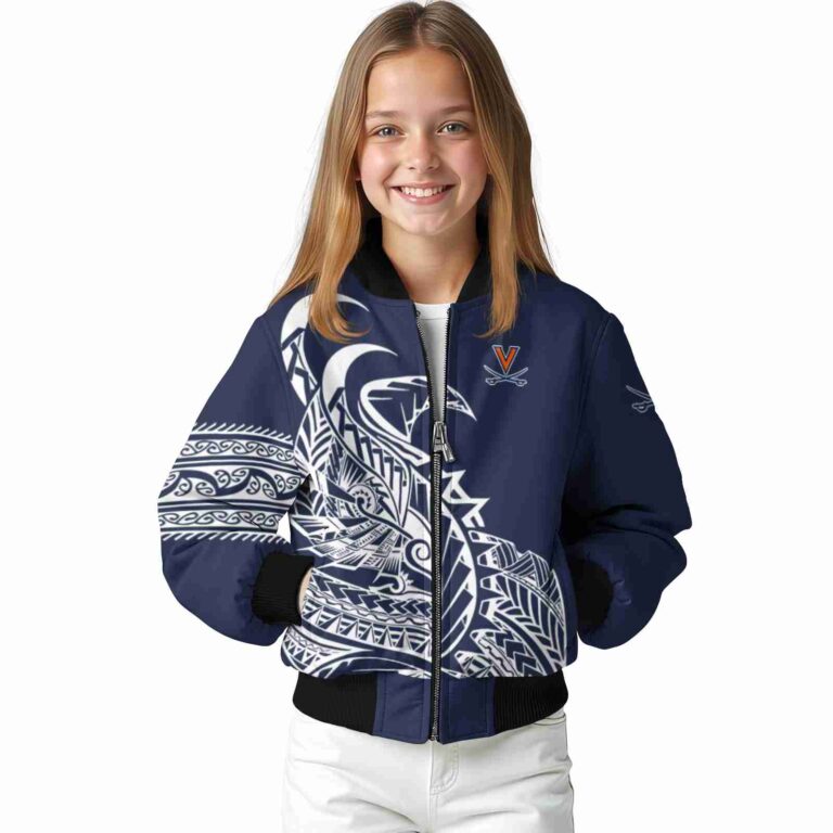 virginia cavaliers tribal art blue white black jacket top rated jacketwow