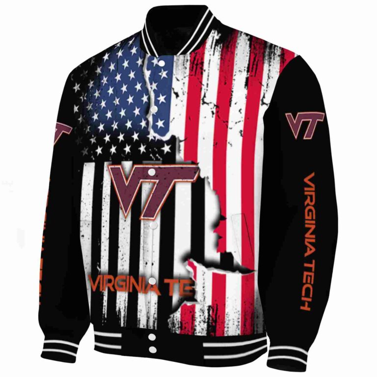 virginia tech hokies patriotic theme black jacket best selling jacketwow