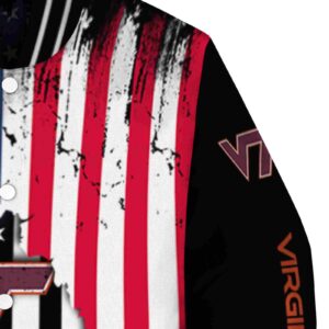 virginia tech hokies patriotic theme black jacket premium grade jacketwow