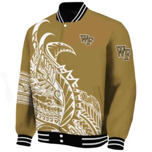 wake forest demon deacons tribal art gold white black jacket best selling jacketwow