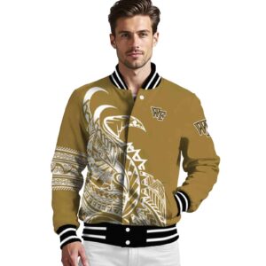 wake forest demon deacons tribal art gold white black jacket high quality jacketwow