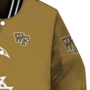 wake forest demon deacons tribal art gold white black jacket premium grade jacketwow