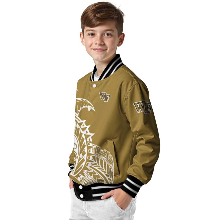 wake forest demon deacons tribal art gold white black jacket trendy jacketwow