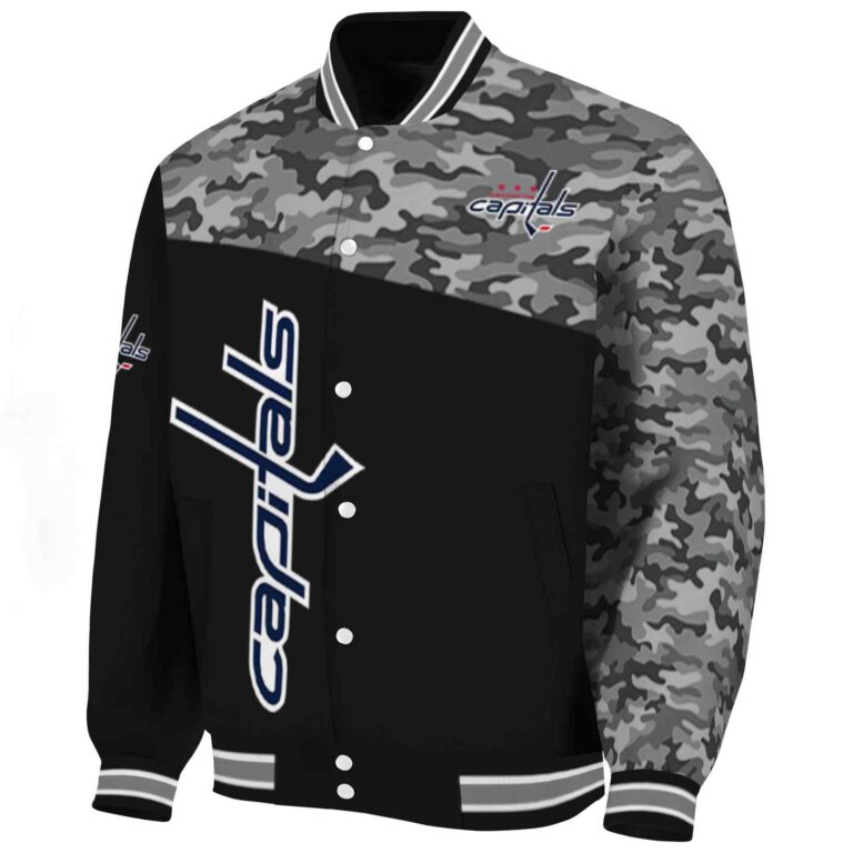 washington capitals camo patchwork black jacket best selling jacketwow