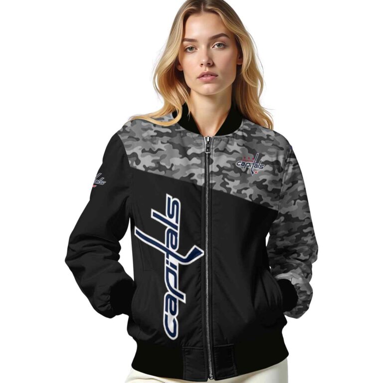 washington capitals camo patchwork black jacket latest model jacketwow
