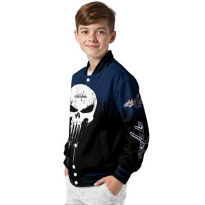 washington capitals punisher skull blue black white jacket trendy jacketwow