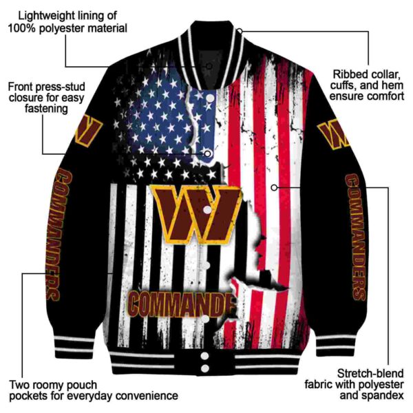 washington commanders patriotic theme black jacket new arrival jacketwow