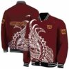 washington commanders tribal art burgundy white black jacket fashion forward jacketwow