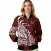 washington commanders tribal art burgundy white black jacket latest model jacketwow