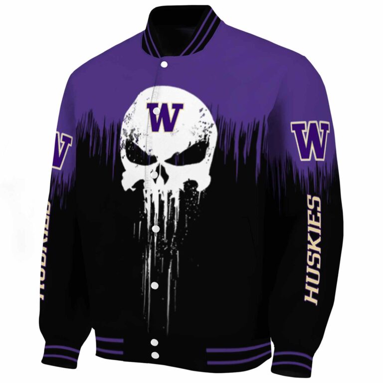 washington huskies punisher skull purple black white jacket best selling jacketwow
