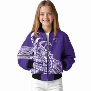 washington huskies tribal art purple white black jacket top rated jacketwow