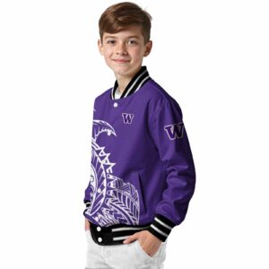 washington huskies tribal art purple white black jacket trendy jacketwow