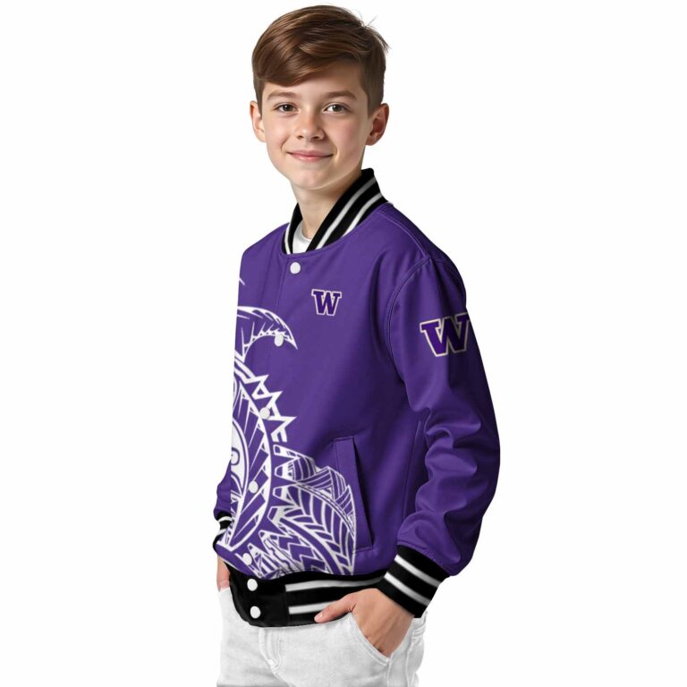 washington huskies tribal art purple white black jacket trendy jacketwow