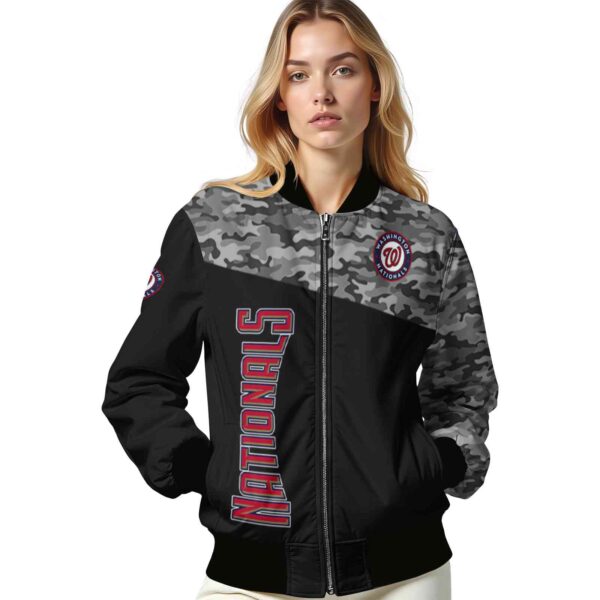 washington nationals camo patchwork black jacket latest model jacketwow