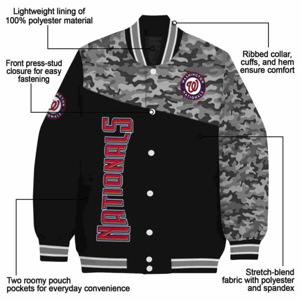 washington nationals camo patchwork black jacket new arrival jacketwow