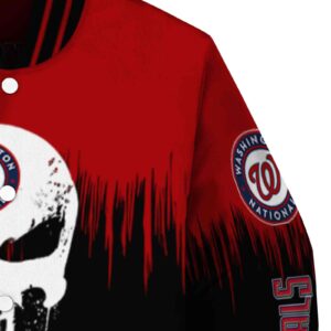 washington nationals punisher skull red black white jacket premium grade jacketwow