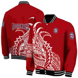 washington nationals tribal art red white black jacket fashion forward jacketwow