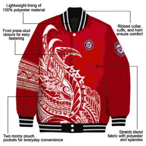 washington nationals tribal art red white black jacket new arrival jacketwow