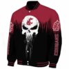 washington state cougars punisher skull crimson black white jacket best selling jacketwow