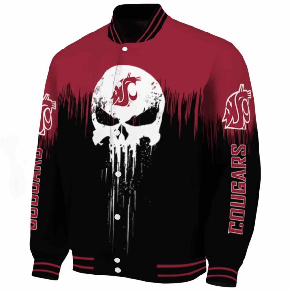 washington state cougars punisher skull crimson black white jacket best selling jacketwow