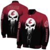 washington state cougars punisher skull crimson black white jacket fashion forward jacketwow