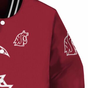 washington state cougars tribal art crimson white black jacket premium grade jacketwow