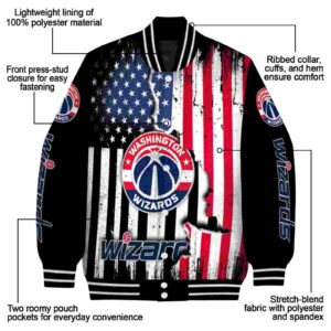 washington wizards patriotic theme black jacket new arrival jacketwow