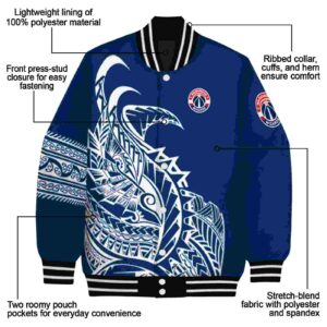 washington wizards tribal art blue white black jacket new arrival jacketwow
