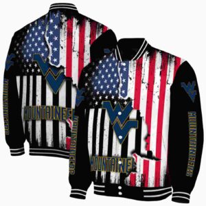 west virginia mountaineers patriotic theme black jacket fashion forward jacketwow