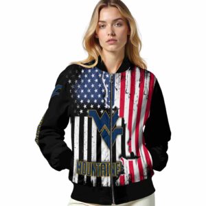 west virginia mountaineers patriotic theme black jacket latest model jacketwow