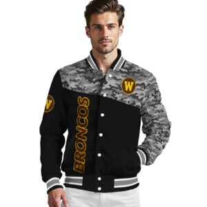 western michigan broncos camo patchwork black jacket high quality jacketwow