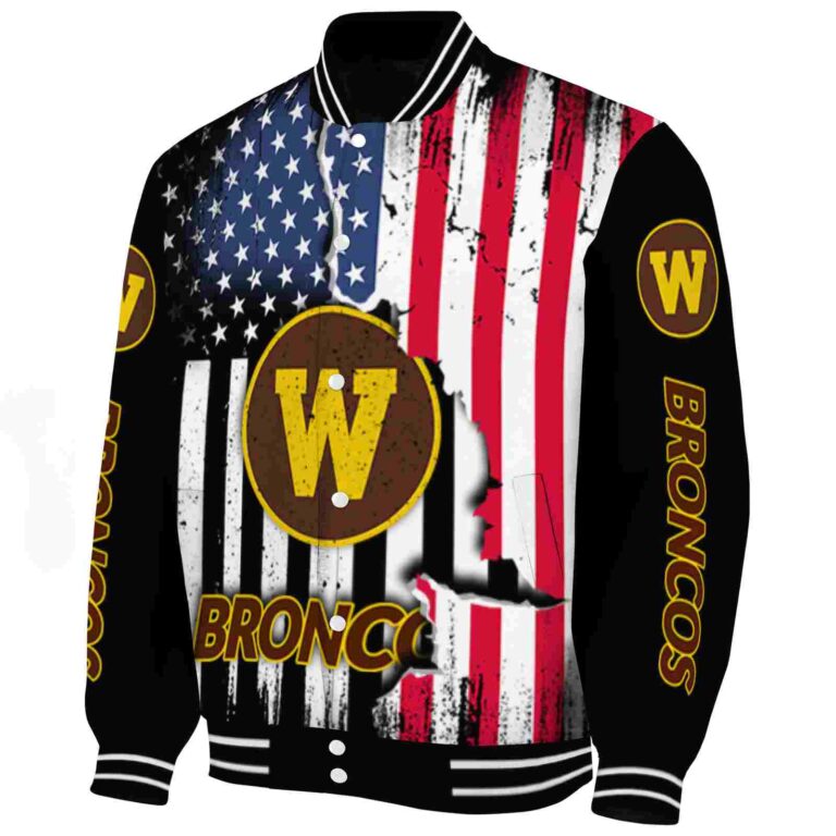 western michigan broncos patriotic theme black jacket best selling jacketwow