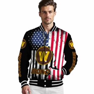 western michigan broncos patriotic theme black jacket high quality jacketwow