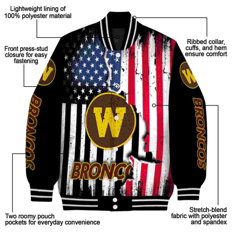 western michigan broncos patriotic theme black jacket new arrival jacketwow