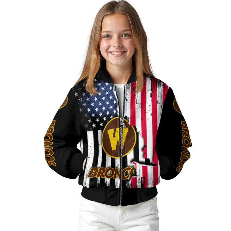 western michigan broncos patriotic theme black jacket top rated jacketwow
