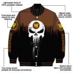 western michigan broncos punisher skull brown black white jacket best selling jacketwow