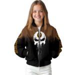 western michigan broncos punisher skull brown black white jacket best selling jacketwow