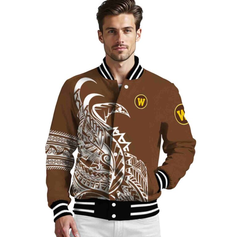 western michigan broncos tribal art brown white black jacket high quality jacketwow