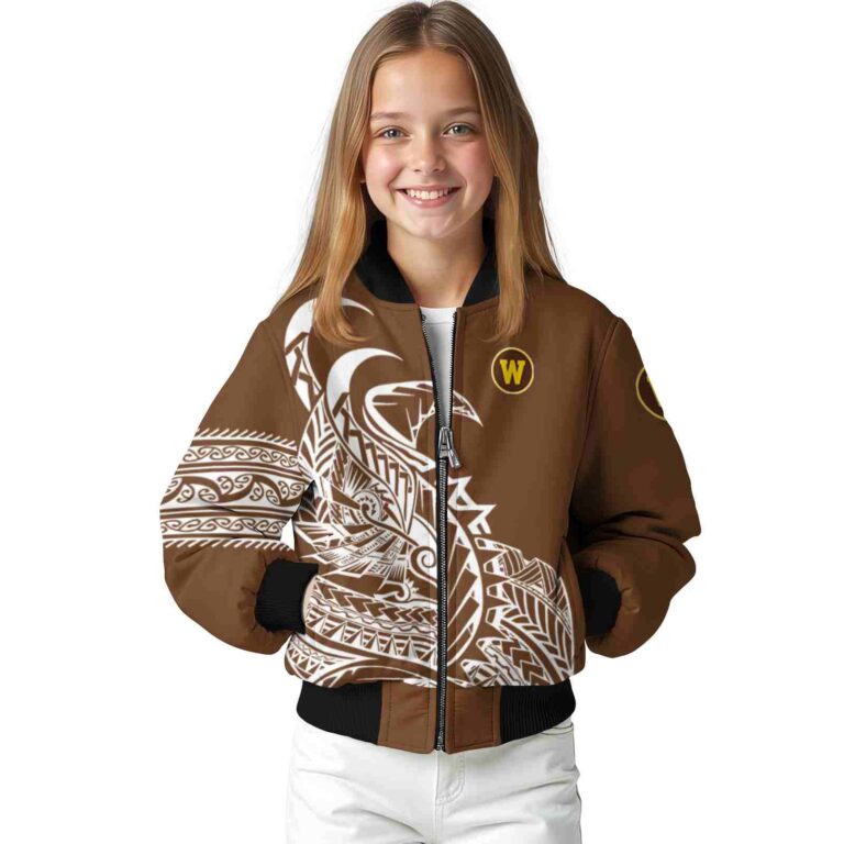 western michigan broncos tribal art brown white black jacket top rated jacketwow