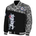 winnipeg jets camo patchwork black jacket best selling jacketwow