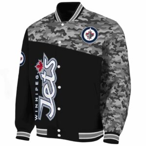 winnipeg jets camo patchwork black jacket best selling jacketwow