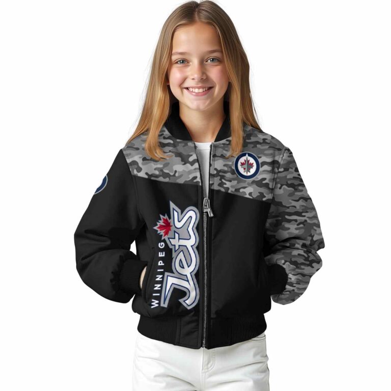 winnipeg jets camo patchwork black jacket top rated jacketwow