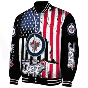 winnipeg jets patriotic theme black jacket best selling jacketwow