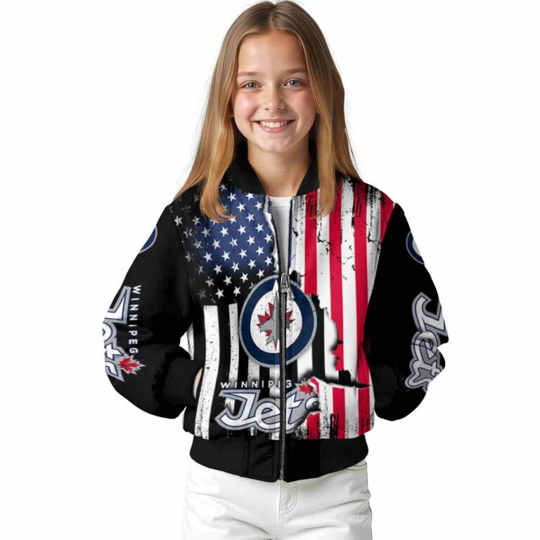 winnipeg jets patriotic theme black jacket top rated jacketwow